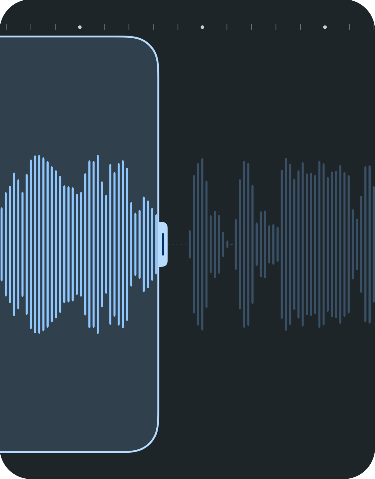 Audio editor waveform